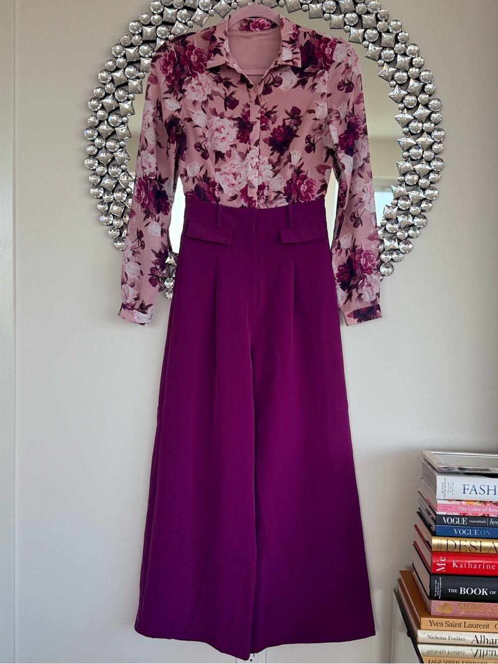 Ted Baker Purple floral jumpsuit - Picture 3 of 9